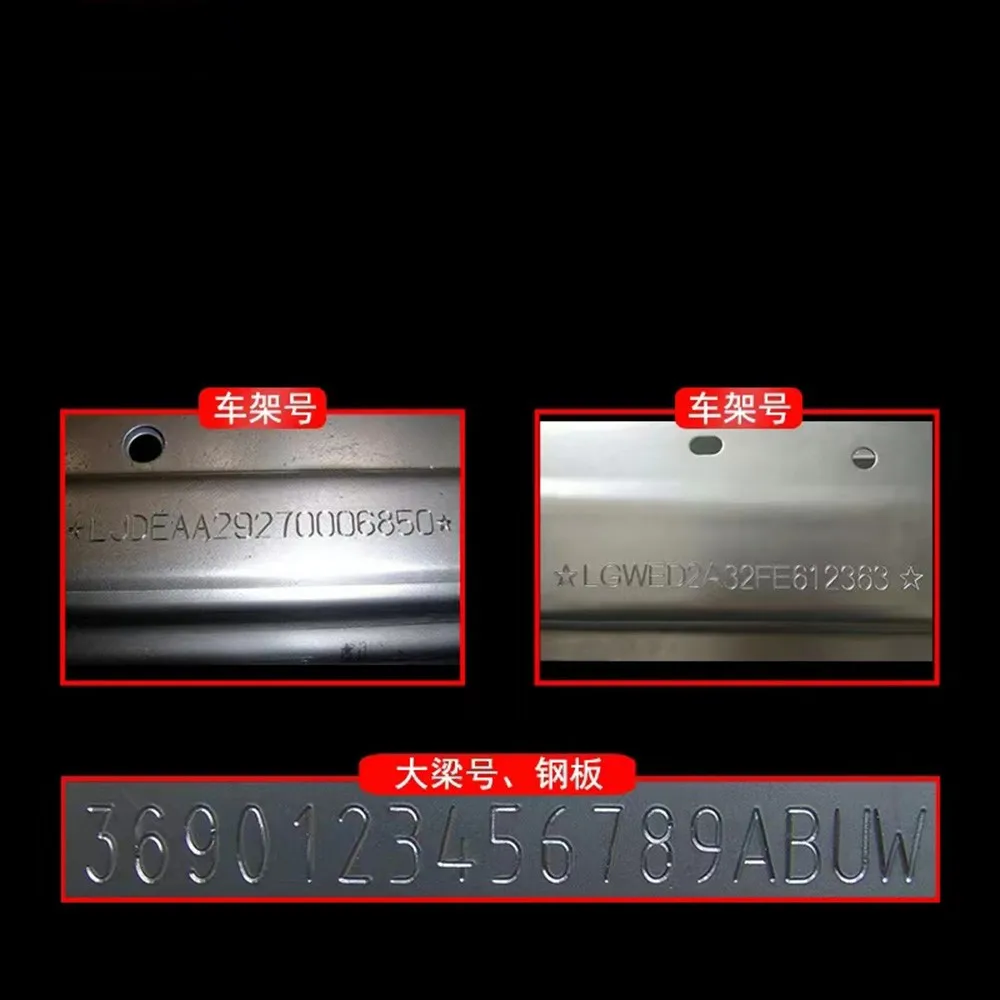 Marking Machine chassis number 220V/110V Portable Metal Pneumatic Dot Peen Marking Machine For VIN Code(140*40mm) Frame