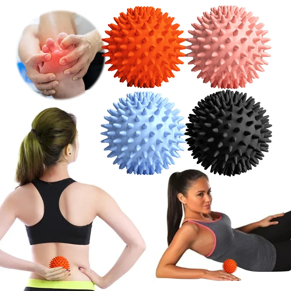 Spiky Massageball Kompakter Muskelroller Hochdichter Fußmassageball 6cm Triggerpunkt-Massageball für Sport und Fitness