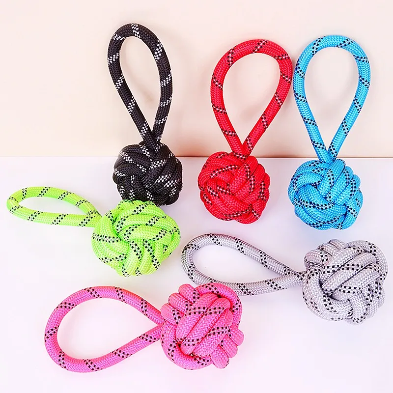 

Dog Toy Cotton Ropes Woven Knot Dogs Toy Bite-resistant Knot Rope Toys for Dog Teeth Grinding Chew Proof Toys for Puppy Training