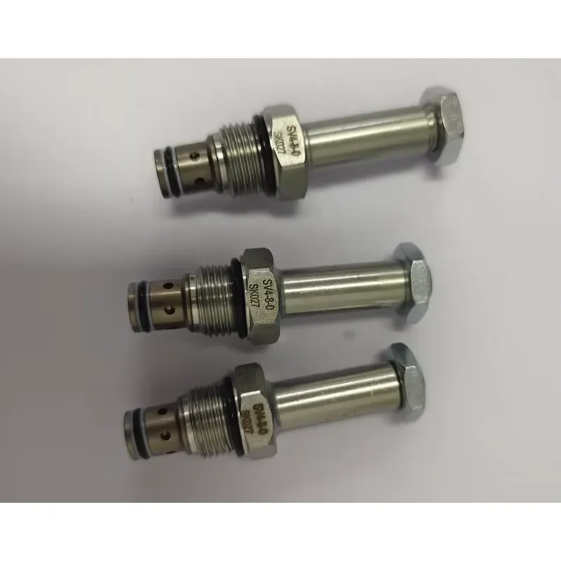 Hongshan Hydraulic Solenoid Screw-in Cartridge Valve SV4-8-0 Two-way 210 Bar 10 GPM Dutch Connecting Coil Construction