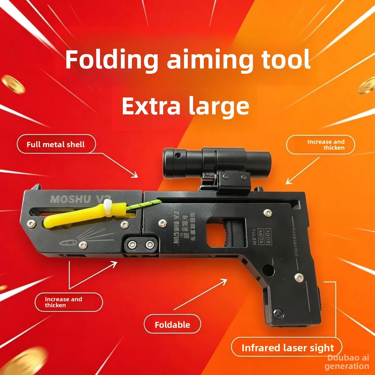 Metal Magic Pivot Card Enhanced New Folding Portable Slingshot Defense Tactical Pen MagaPivot Card EDC Pocket Target Shooting