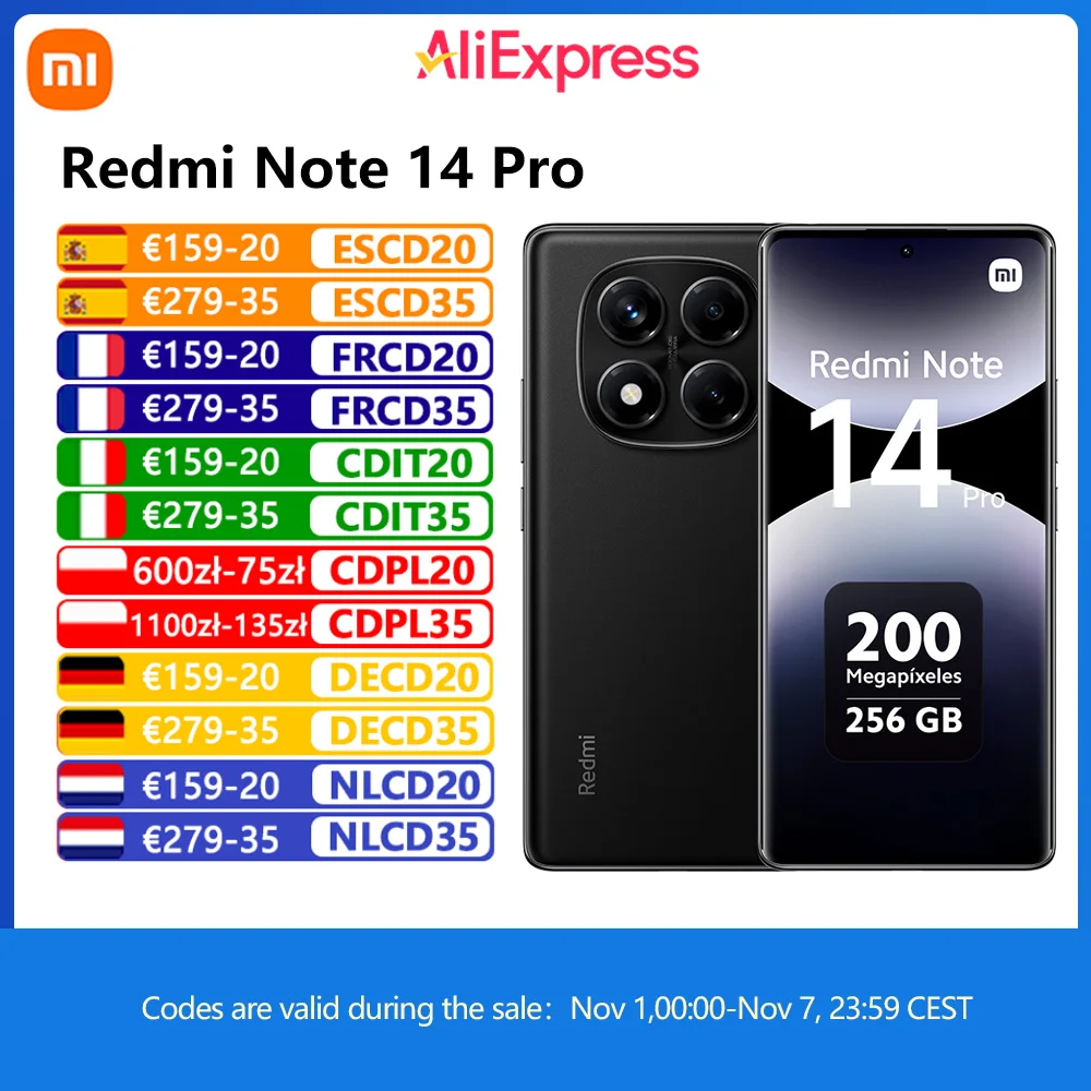 Xiaomi Redmi Note 14 Pro NFC,MediaTek Helio G100-Ultra,cámara de 200MP,batería de 5500mAh,pantalla de 120Hz,Cargador no Incluido