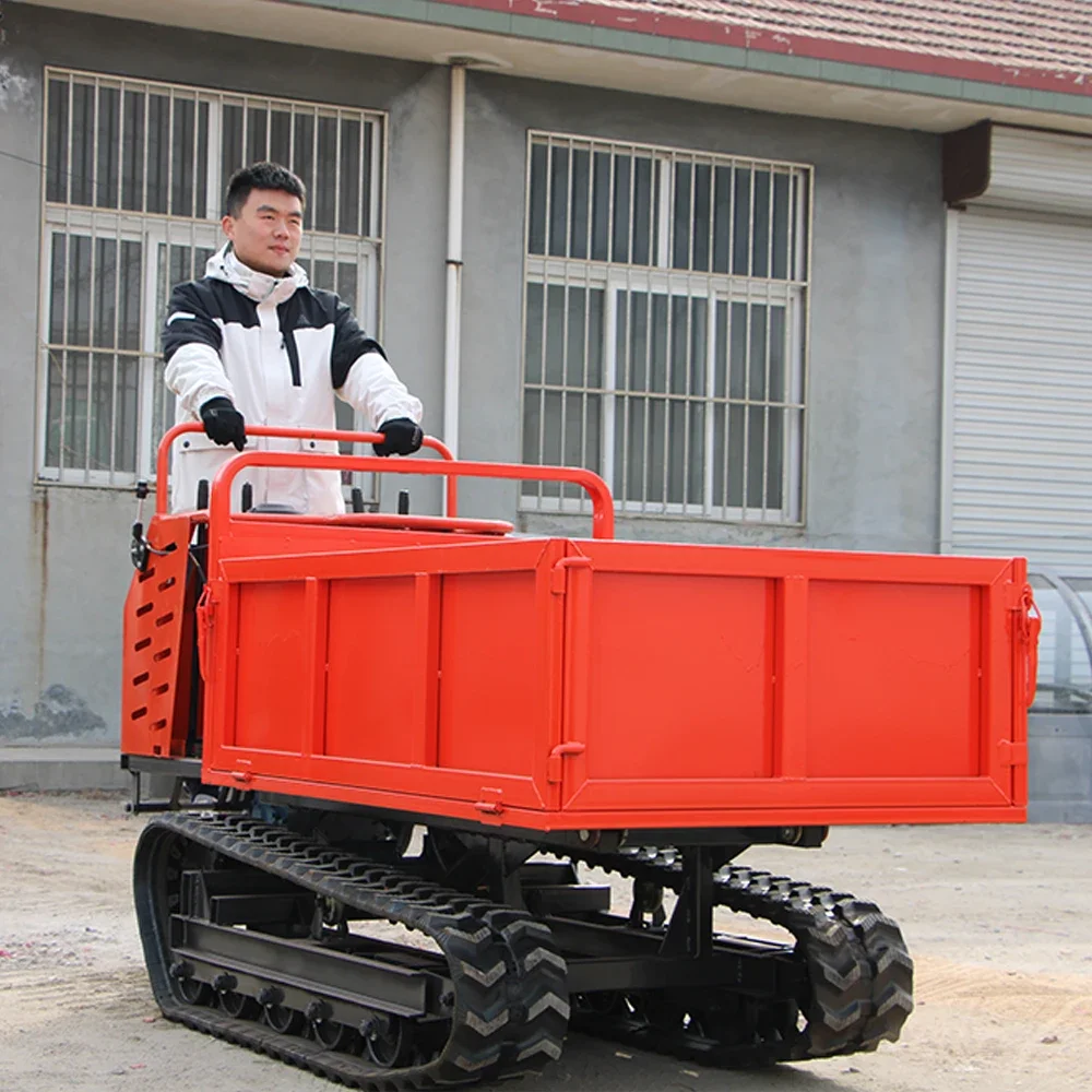 China Auto Loading Crawler Dumper, 1,5 Ton com Steel Wire Rubber Track