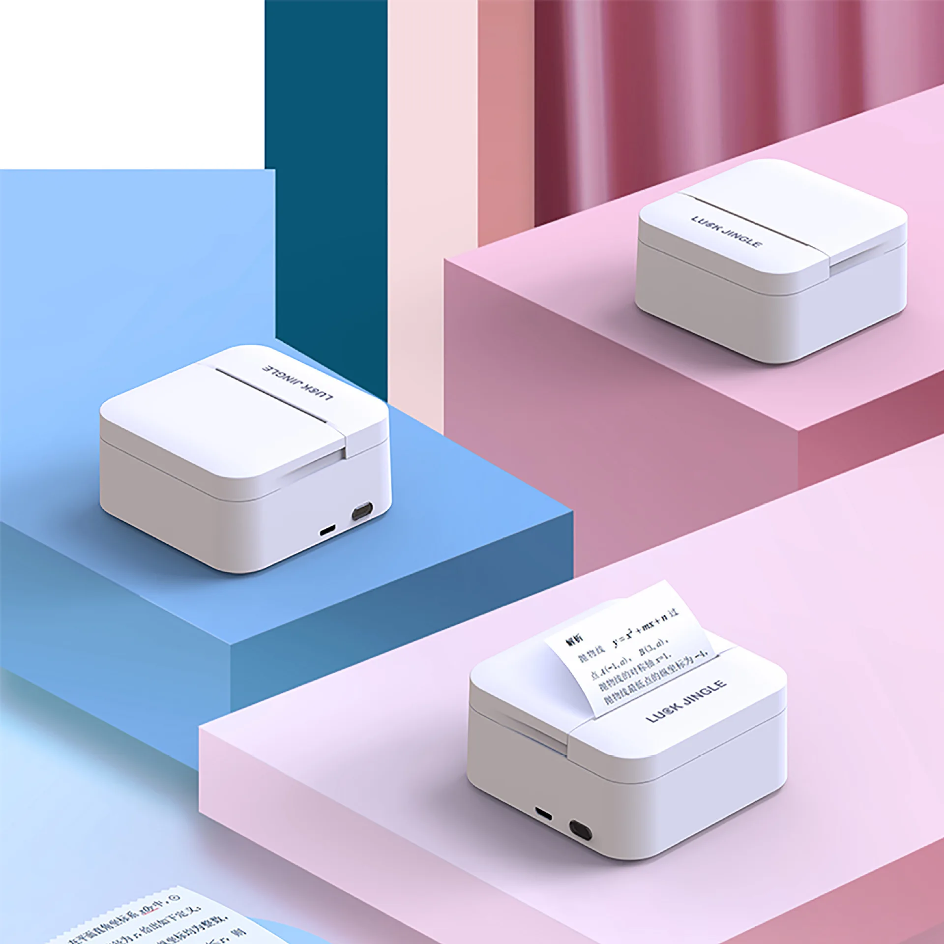 Ultra HD Printer Small Portable Printing Label Mini Pocket Inkless Photo Thermal Printer
