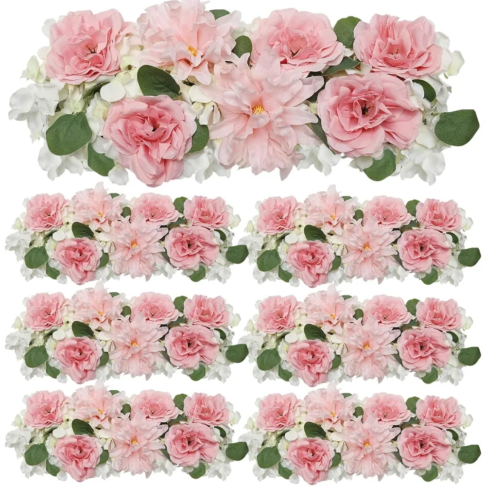 

Pack of 6 Wedding Arch Decorations, 19.7 inch Artificial Flower Table Centerpieces Floral Arrangement for Wall Backdrop Party
