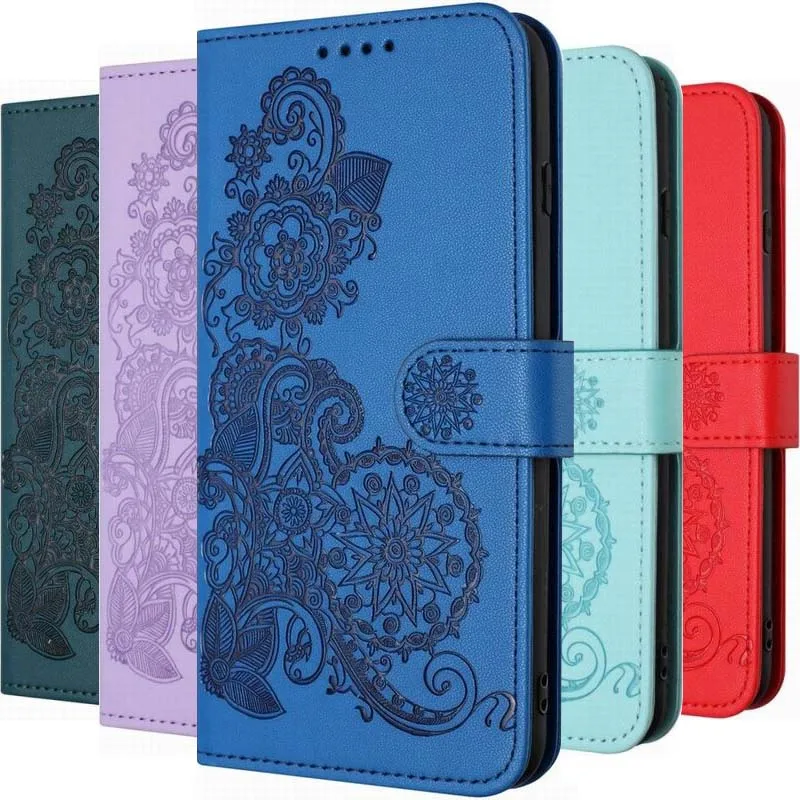 

Pop Cute Datura Flower Phone Case For OPPO Realme C12 C15 C25S C53 11 7 7i V5 Q2 8 9i Narzo 20 30A N53 Woman Girl Wallet Cover D