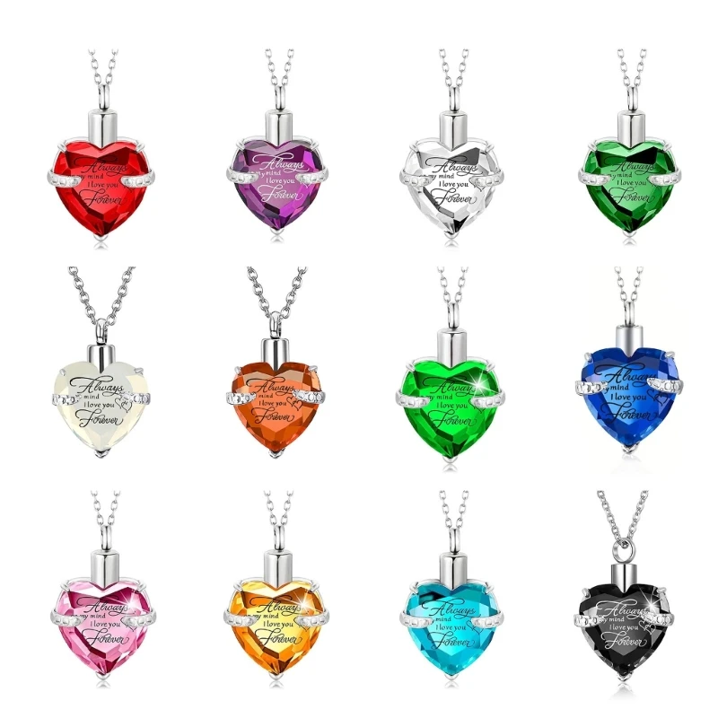 3lots Pet Ashes Hearts Pendants Women's Ashes Necklaces Memorials Ashes Necklaces Pet Loss Sympathy Present