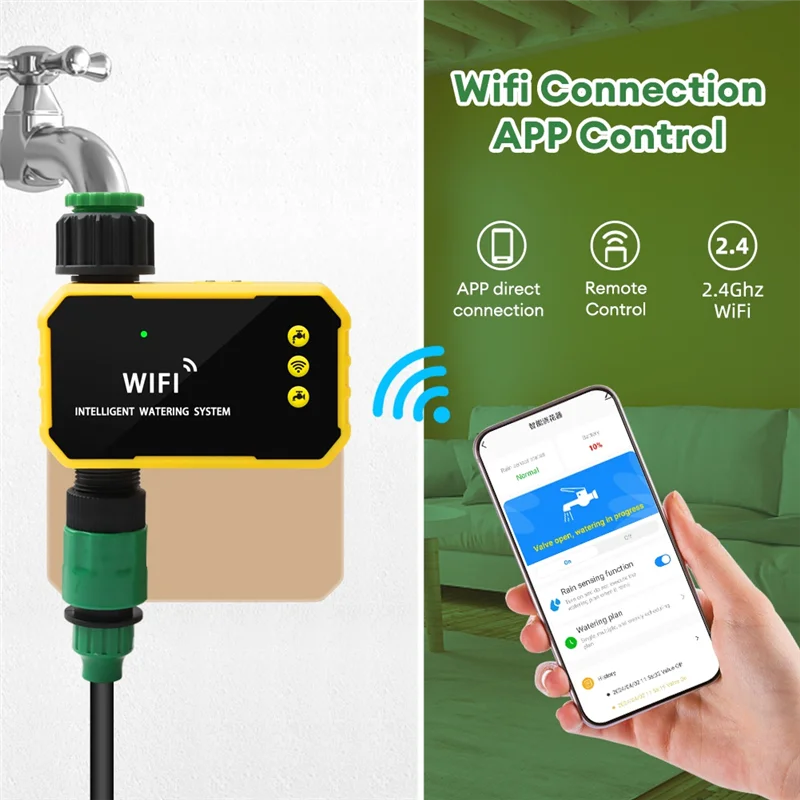 

J1UL1N бытовой WIFI солнечный таймер орошения Smart APP управление автоматическая система орошения открытый таймер воды садовый инструмент