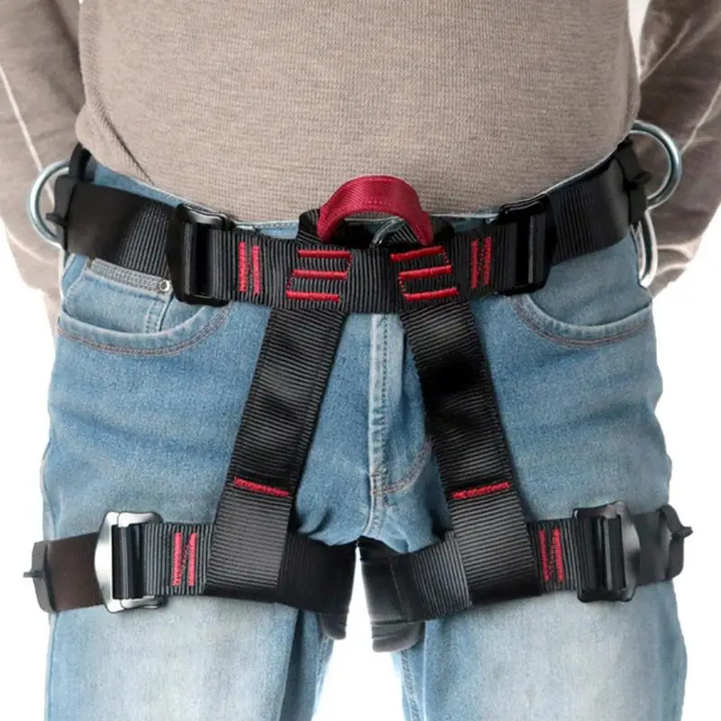 

Climbing Belt Half Body Harnesses Adjustable Thickness Professional Gear Widen Protector Safety Equipment For Outdoor Activities