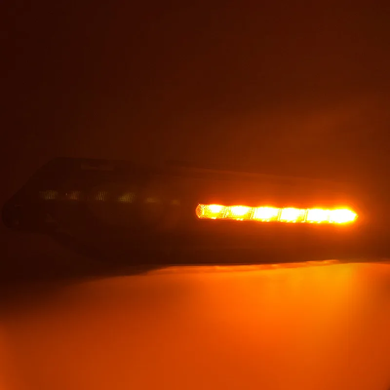 Car DRL For Honda Vezel 2015 2016 2017 2018 with yellow turn signal Relay Fog lamp cover LED Daytime Running Light