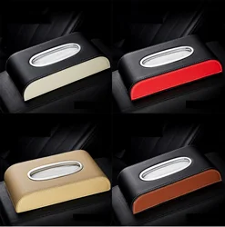 Universal Car Tissue Box Creative Leather Napkin Holder Box Back Seat Tissue Storage Decoration