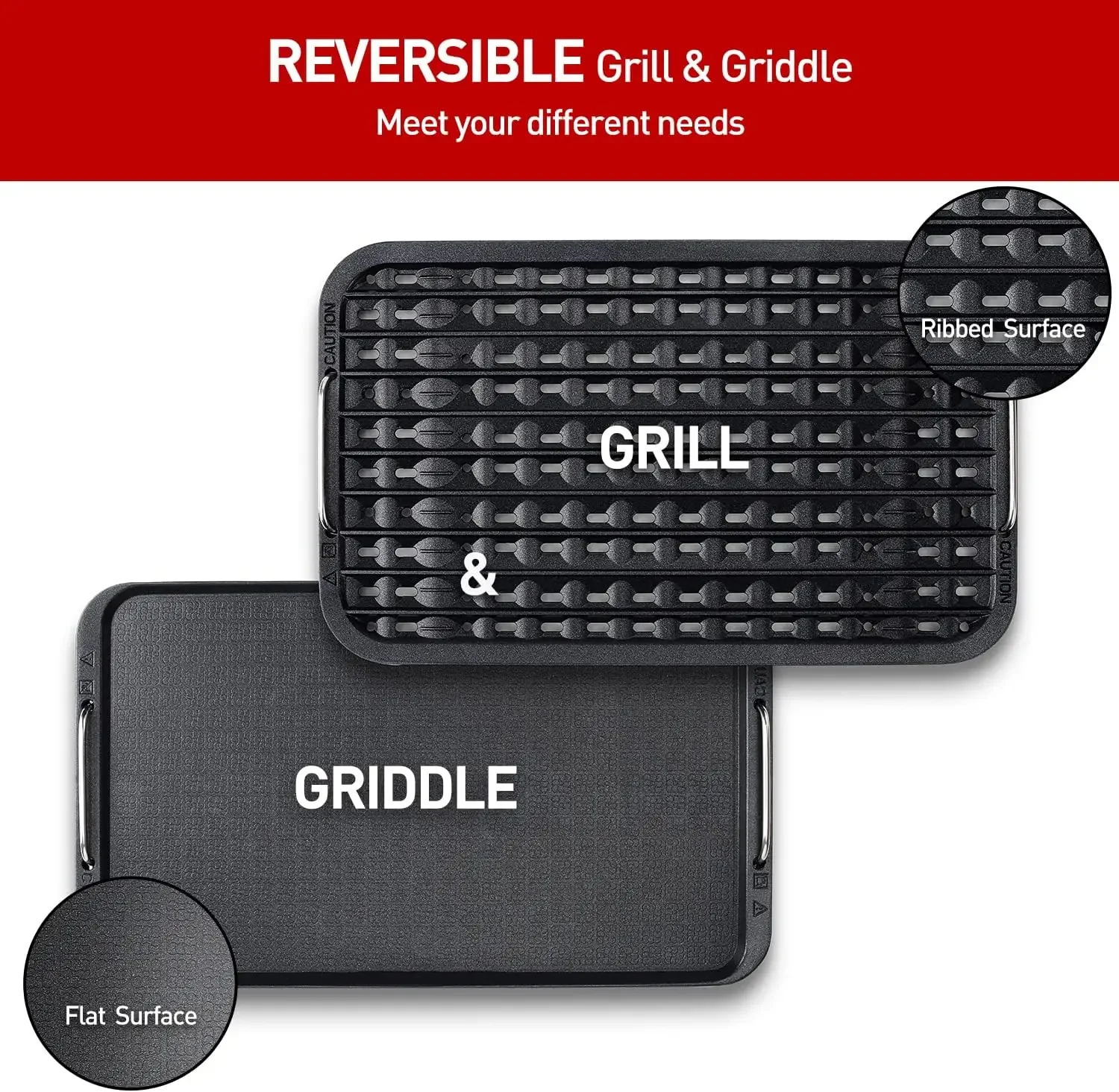 Smokeless Grill, 1500W Electric BBQ Grill with Temperature Control, Korean Grill Removable Grill & Griddle Plate