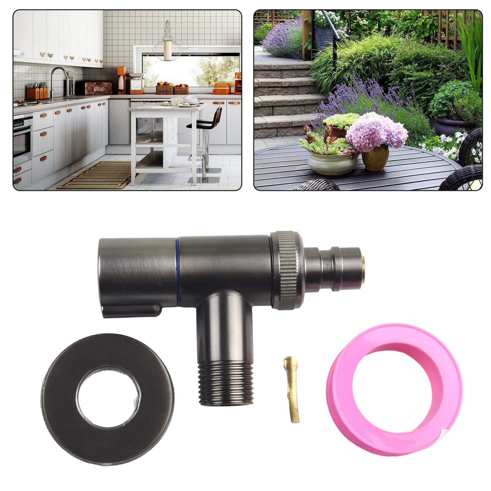 Brand New Angle Valve Out Set Shower Head Stainless Steel Toilet Valve Water Heater Bathroom Basin Double Control