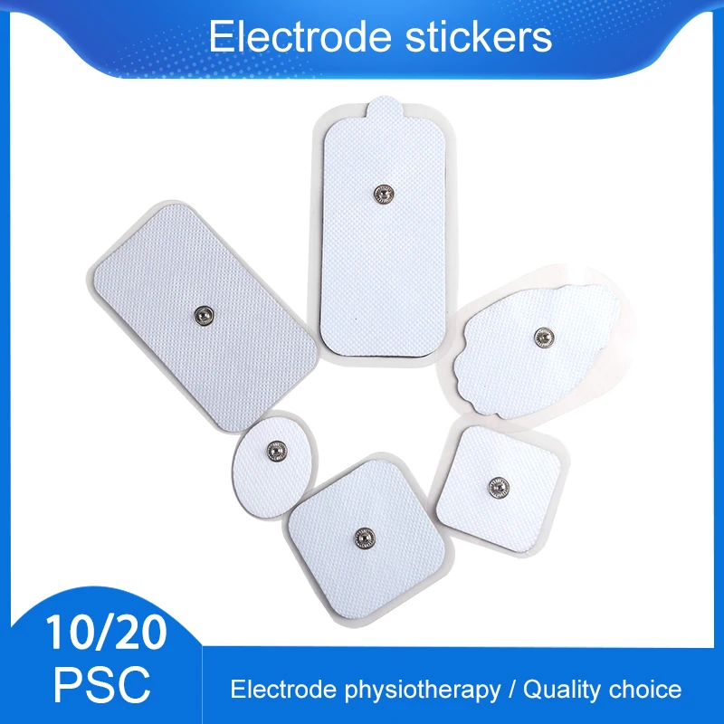 

10/20pcs TENS Pads Electrode Gel Conductive Cable Adhesive Electro Therapy Patches Electrical Stimulation Massage Stickers