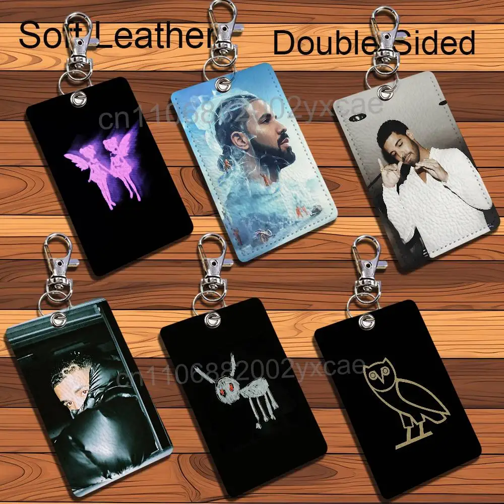 

For All the Dogs Drake Card Holder With Keychain Executive Protection For Bank Credit Subway Bus Case