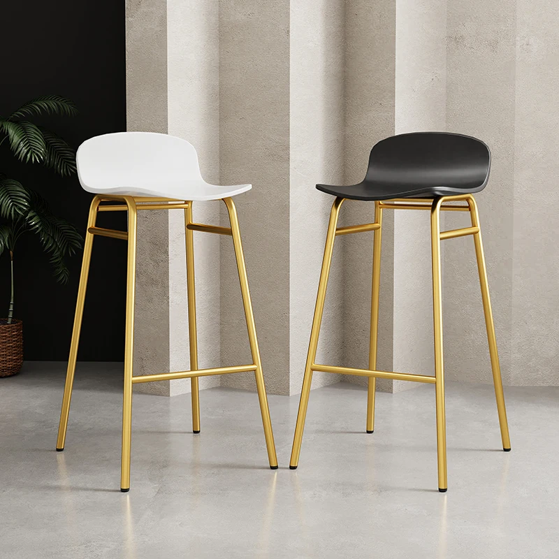 Design Library Bar Chair European Waterproof Dining Study Salon Bar Stool Living Room Nti Scratch Taburete Alto Home Furniture