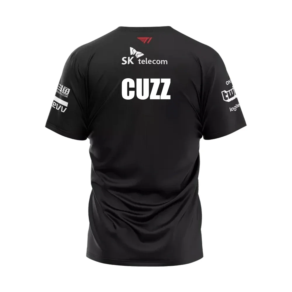 T1 Esports Club 2020 تي شيرت جيرسي التذكاري مجموعة عشاق فاكر طبعة محدودة تي شيرت جامعة الأساطير لعبة القمم