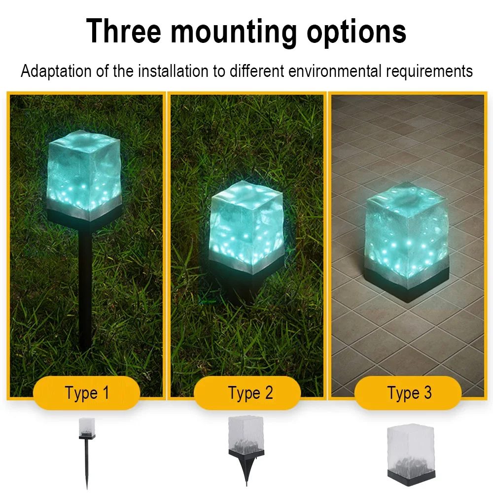 RGB LED المسارات الشمسية مصباح متعدد الألوان ضوء ذكي التحكم أضواء الاستشعار حفلة مصباح لتهيئة الجو لباحات الحديقة