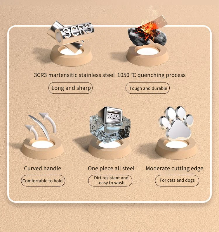 Einteiliger Nagelknipser aus Ganzstahl für Haustiere, Nagelknipser für Katzen, Nagelknipser für kleine Hunde, Edelstahl für Nagelknipser – Detail 4