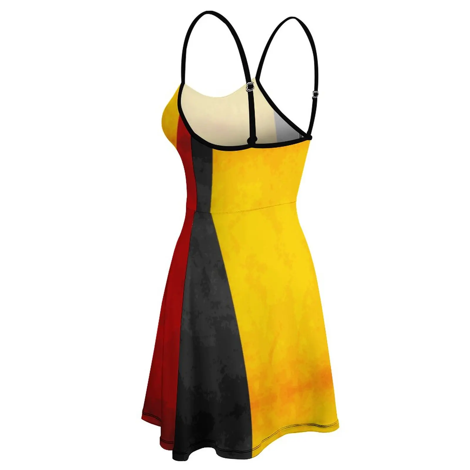 Vestido de tirantes de la bandera nacional de Bélgica para mujer, vestido de tirantes Vintage Sexy, vestido de vacaciones de Nerd