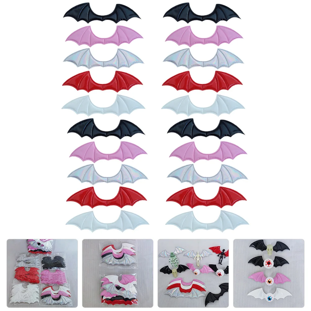 

20Pcs Bat Wing Crafts Halloween DIY Clothes Shoes Accessories Durable Party Decoration Bat Wing Crafts Halloween Craft Wings