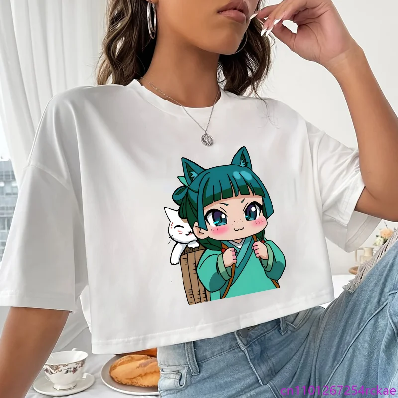 أنيمي يوميات صيدلية مطبوعة تي شيرت قصير المرأة الصيف كول فضفاض قميص المرأة قمم تي شيرت #2