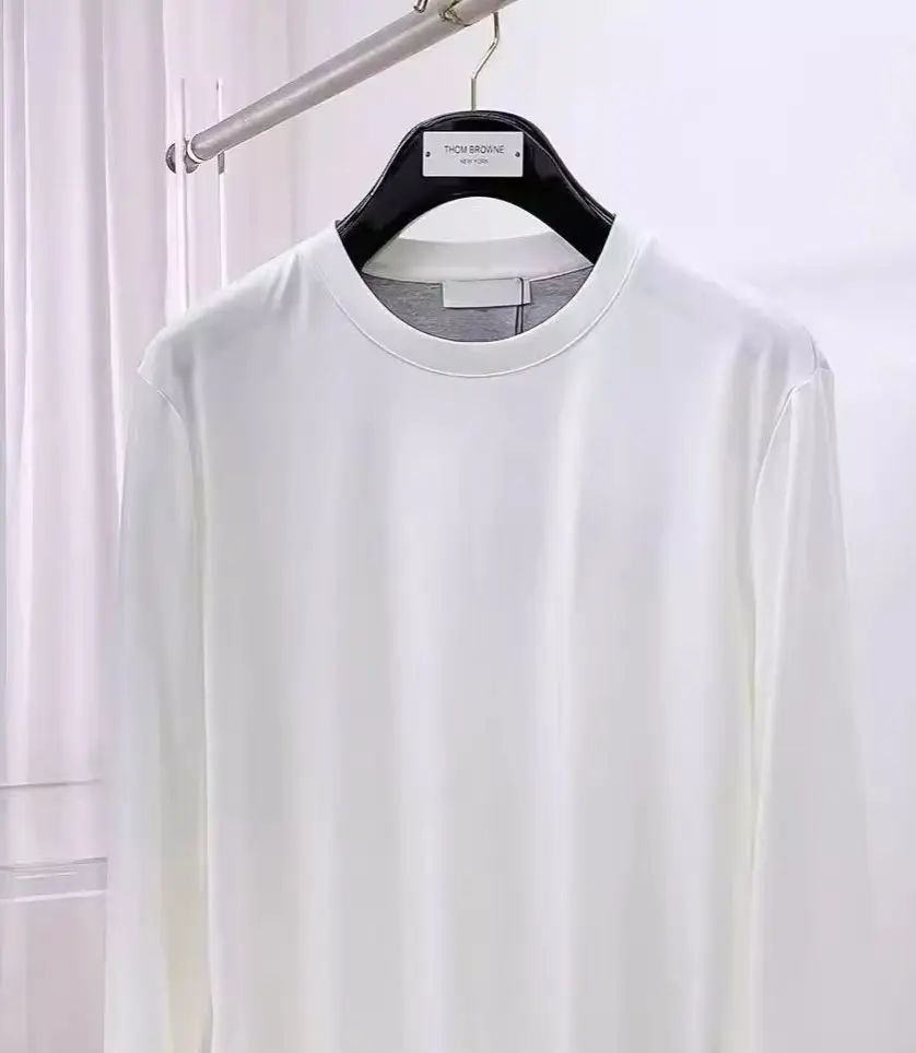 

BC Italian 25, осенне-зимняя новая модная футболка с круглым вырезом и длинными рукавами, мужская однотонная футболка в стиле Old Money