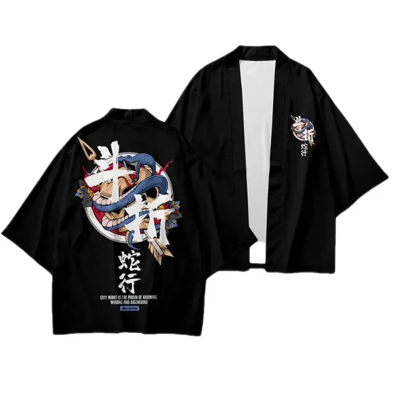 Новое традиционное женское кимоно в японском стиле с рисунком журавля, модный мужской кардиган, летний пляжный повседневный классический хаори в стиле Харадзюку
