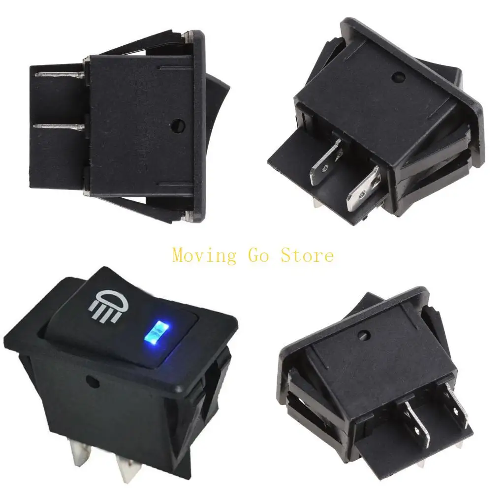 

B5XD FOG Light Rocker Switch со светодиодным 4 -контактом для автомобильной лодочной лодки Marine Dashboard Автомобильная