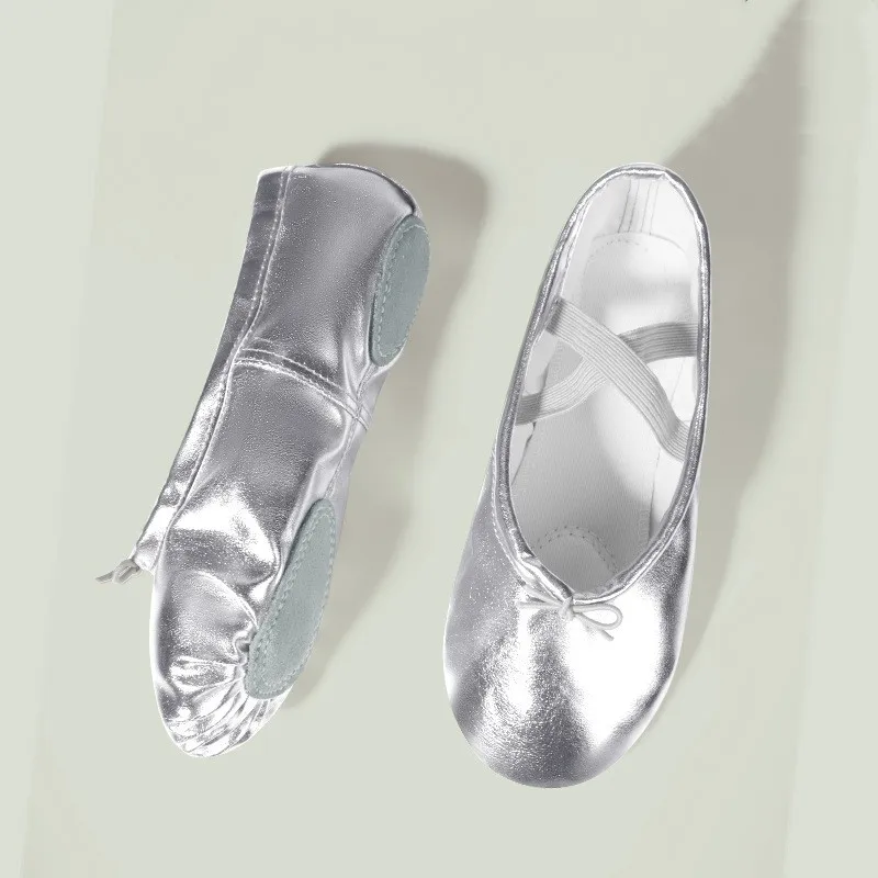 Wholesale Cheap OEM Gold Silver Women Gilrs PU Cat Claw Dance Wear Stretch Ballet Shoes