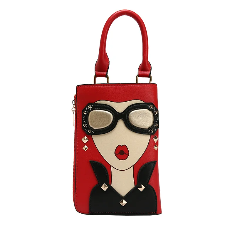 

Sexy Lady Face Purses and Handbags for Women Fashion Designer Chain Shoulder Bag Party Clutch Funky Female Crossbody Bags