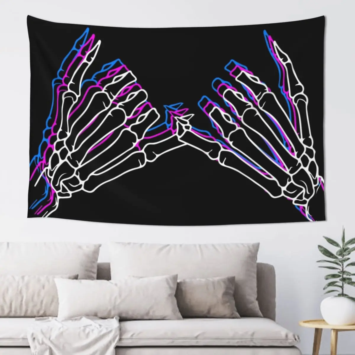 Skeleton Pinky Promise Tapestry Bedroom Organization And Decoration Room Decor Cute Tapestry