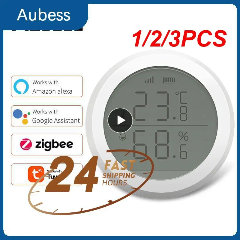 

1/2/3PCS Tuya Smart Temperature and Humidity Sensor Smart Life APP Control Indoor Humidity Detector Works with