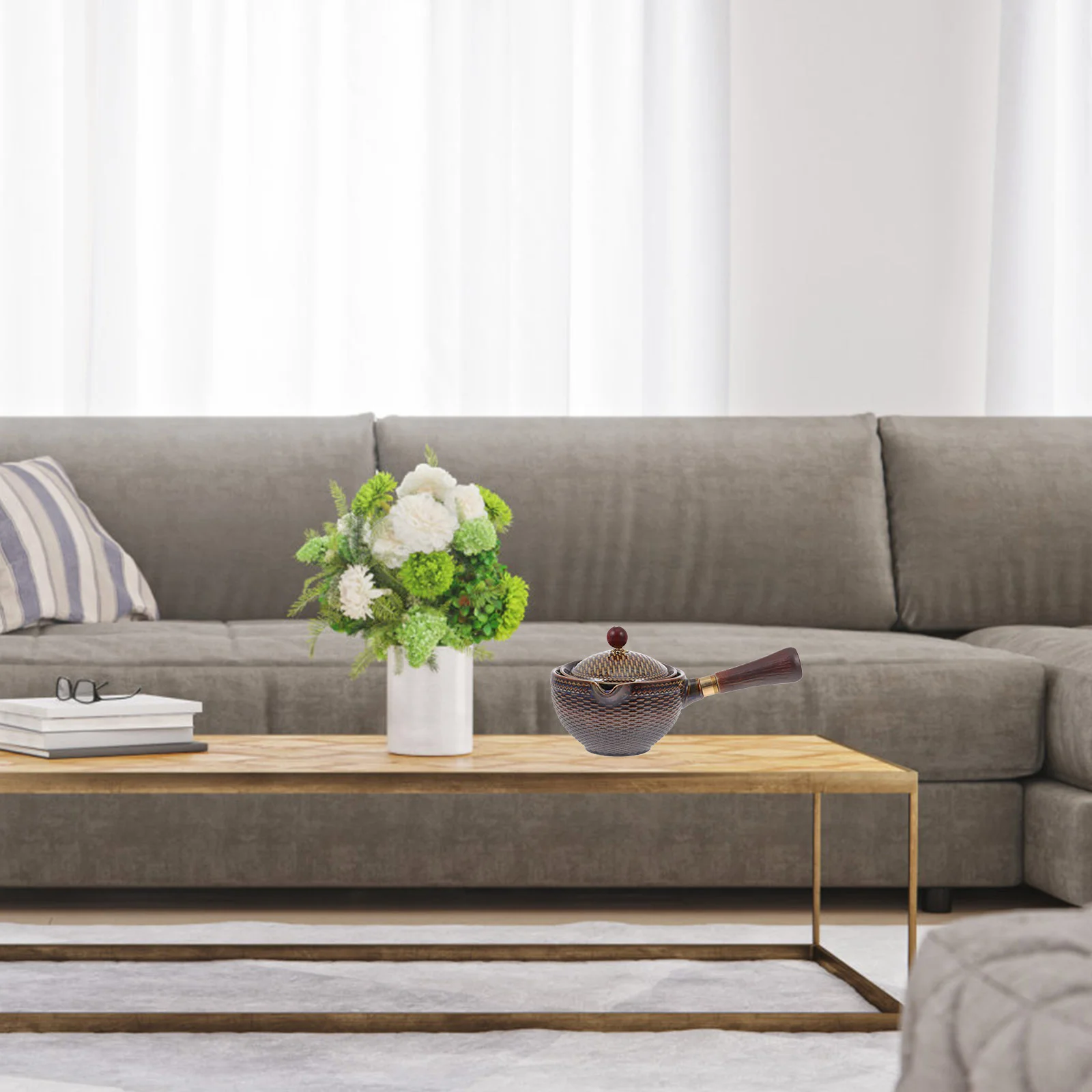 

1Pcs Ceramic Heat Resistant Teapot Filter Household Tea Kettle Easy Clean Suitable for Kung Fu Herbal Fruit Tea