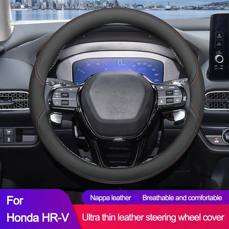 

Car Steering Wheel Cover Wrap for Honda HR-V HRV 2022 2023 2024 Braid on Steering-Wheel Cover Holder Handbar Protector