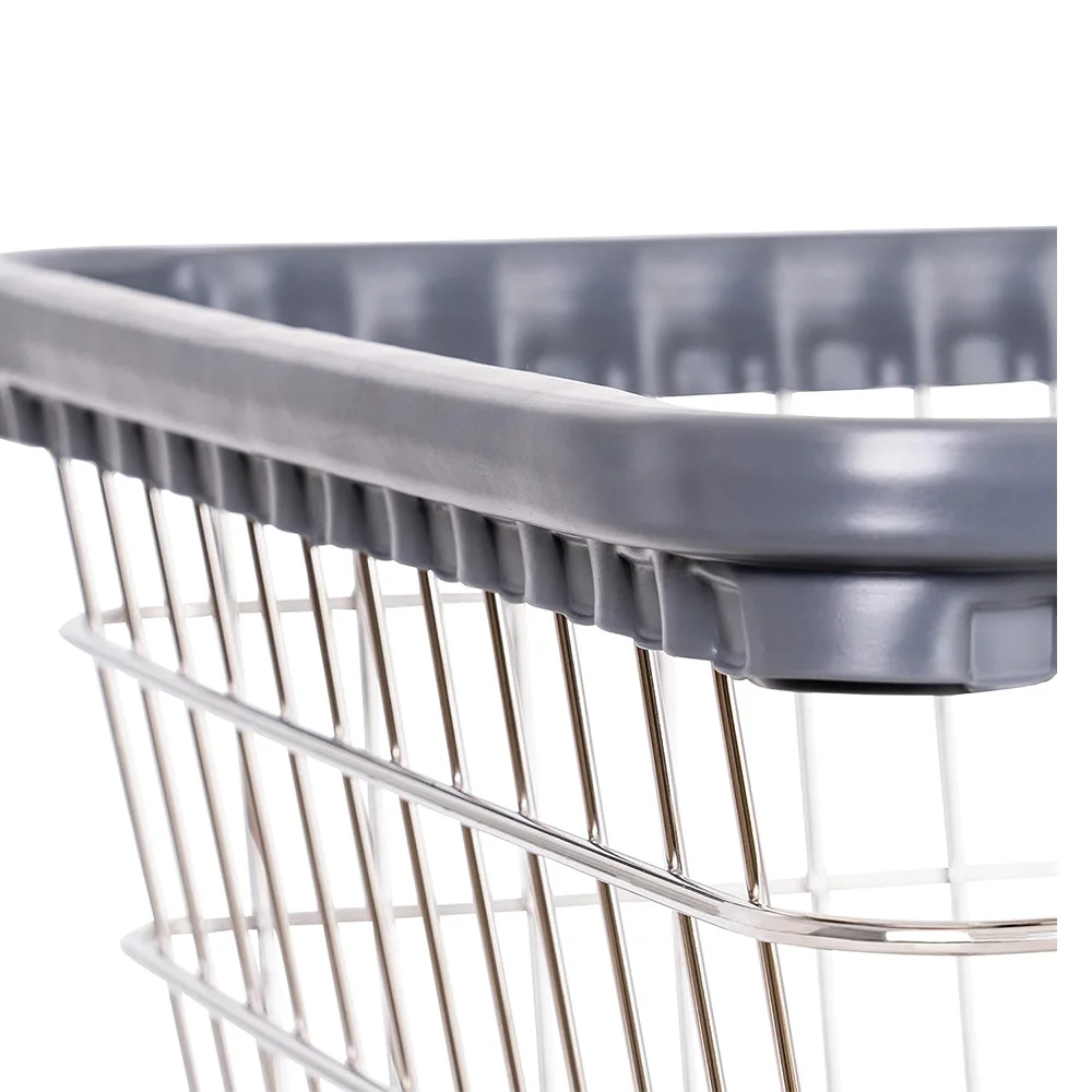 Steel Rolling Laundry Car Wire Laundry Basket with Wheeled Steel Frame with Galvanized 4 Inch Caster Wire Laundry Car