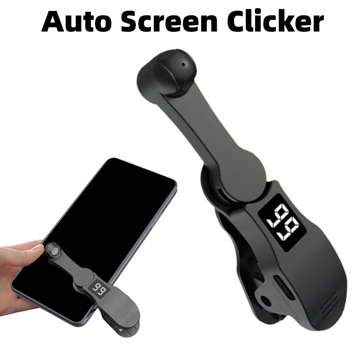 Auto Screen Clicker Device for Smartphone,Premium Adjustable Touch Tapper Tool for Games,Apps,Live Streaming & Repeated Tapping
