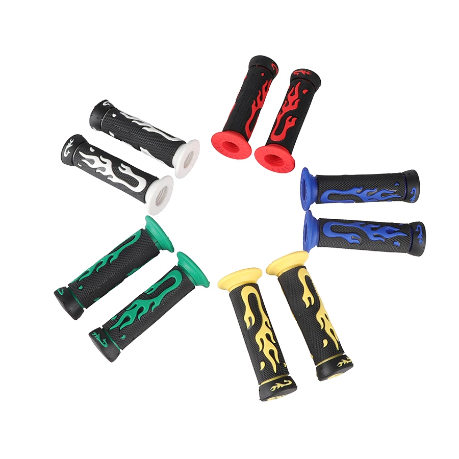 Motorcycle Grip 22mm 7/8 Inch Flame Handlebar Universal Handle Anti-Slip Grip Accessories Suitable for CRF YZF KXF SXF SSR SDG