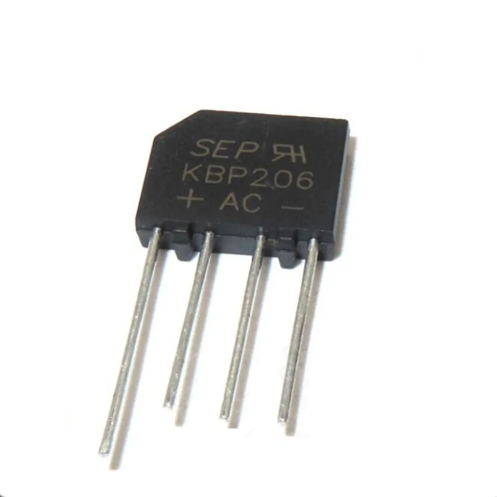 10PCS KBP206 KBP208 KBP210 KBP307 KBP308 KBP310 KBP410 2A/3A Straight Plug Flat Bridge Rectifier Bridge Stack