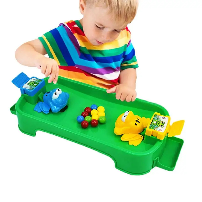 

Hungry Frogs Board Game Montessori Interaction Toys For Toddlers Durable No Burr Preschool Education Montessori Gifts For 3-8