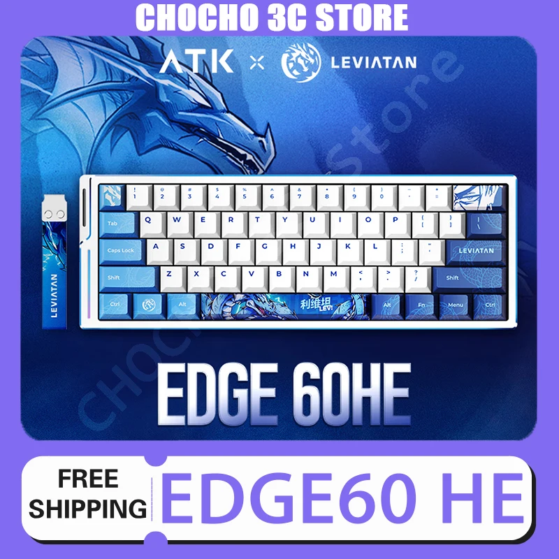 Atk X Leviatan Edge 60he Mechanical Keyboard Gaming Magnetic Switch Customize Keyboard Aluminium Alloy Wired Rgb Esport Keyboard