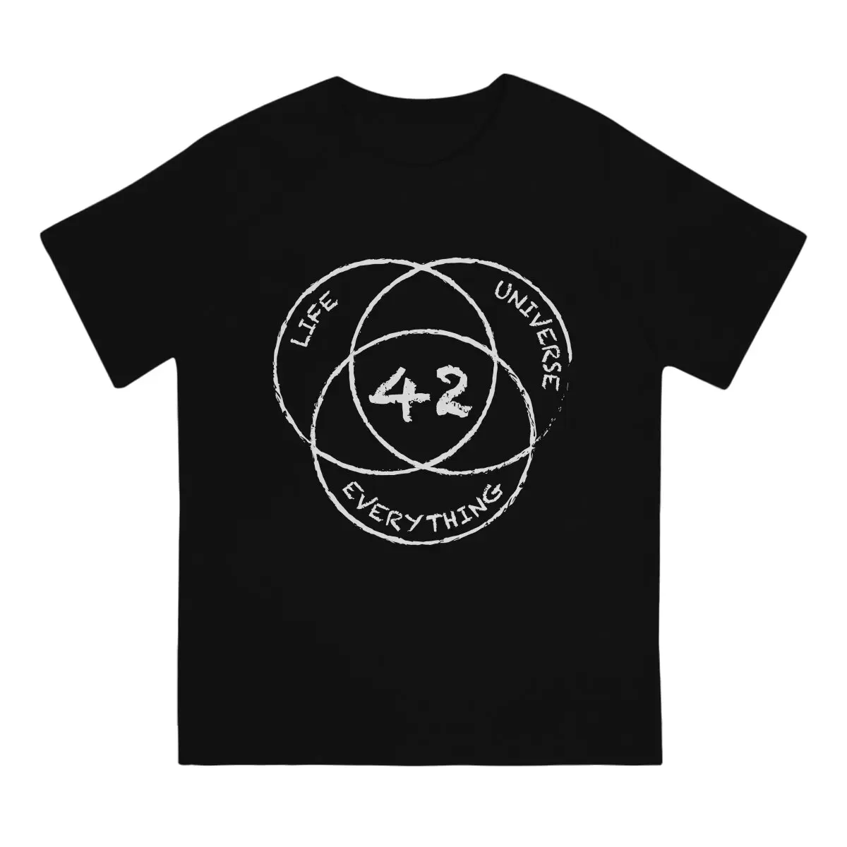 42 The Answer To Life The Universe And Everything Diagram T Shirt Goth Men Tees Summer Clothing Polyester Crewneck TShirt