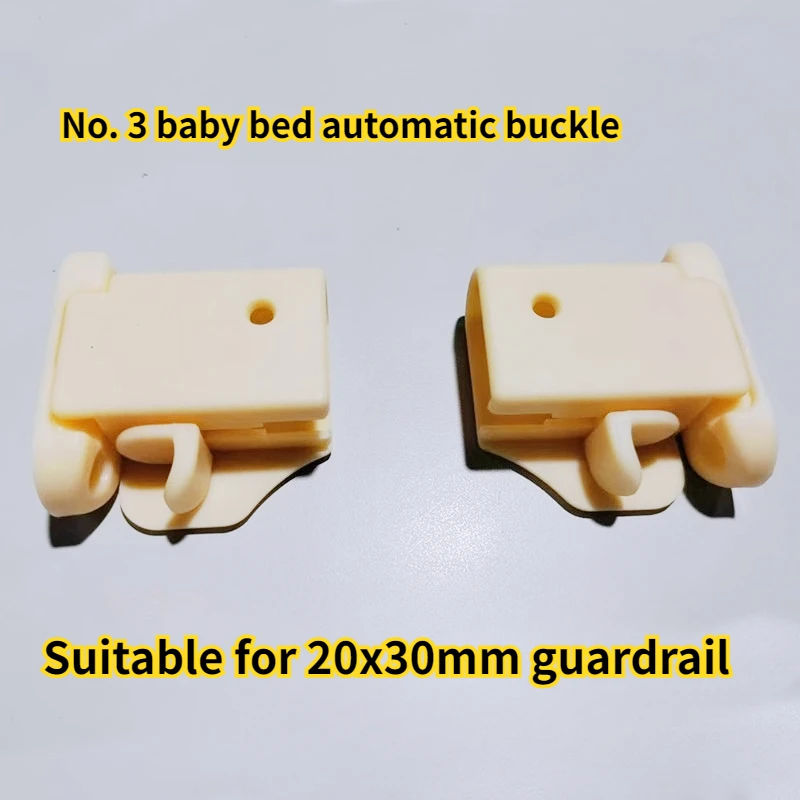 Hebillas de riel de seguridad giratorias automáticas para camas de bebé, Clips giratorios de plástico, hebillas abatibles, sujetadores de barandilla seguros para seguridad