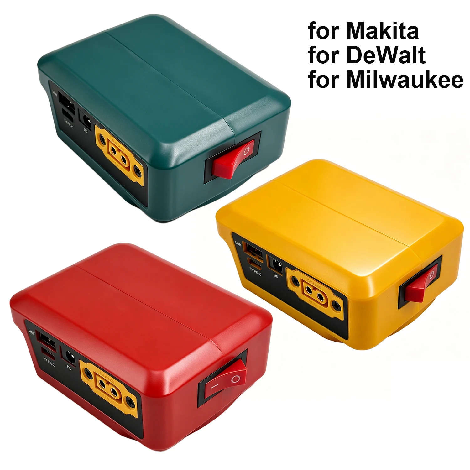 DIY Adapter For Makita/DeWalt/Milwaukee Battery Digital Voltage Display Bidirectional Power Converter DC XT60 USB Fast Charge