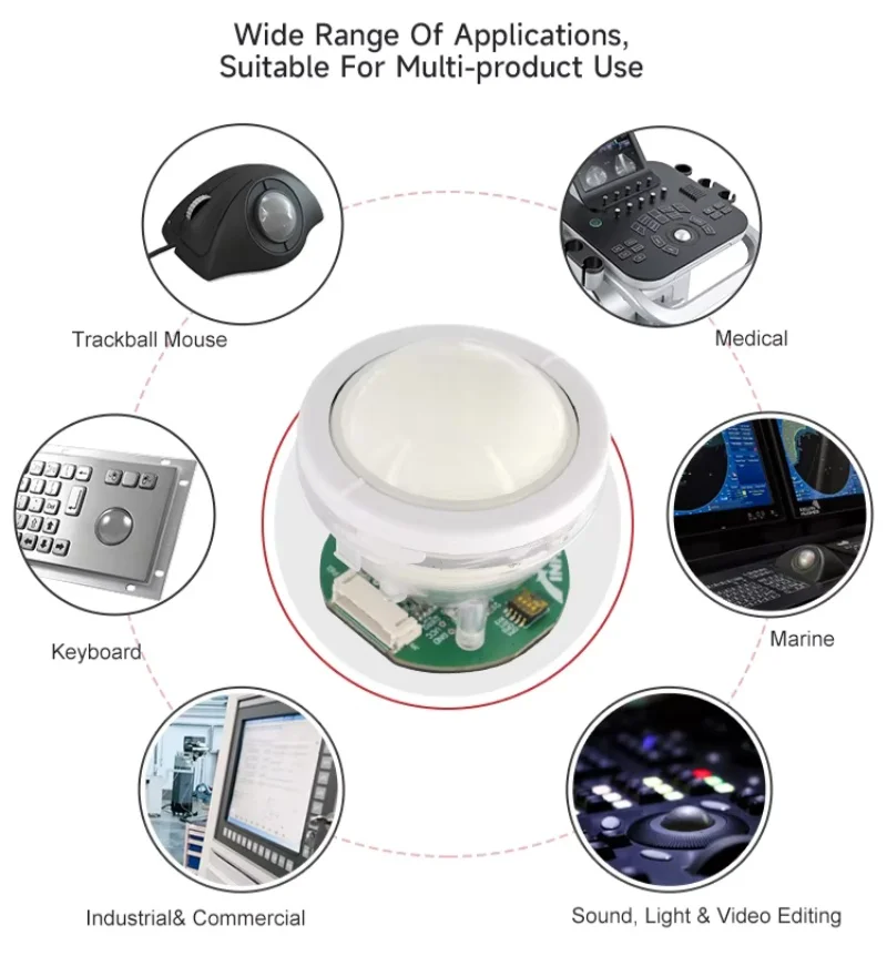 50mm Photoelectric Trackball Module Precise Positioning Low Power Consumption High Sensitivity for Embedded Application