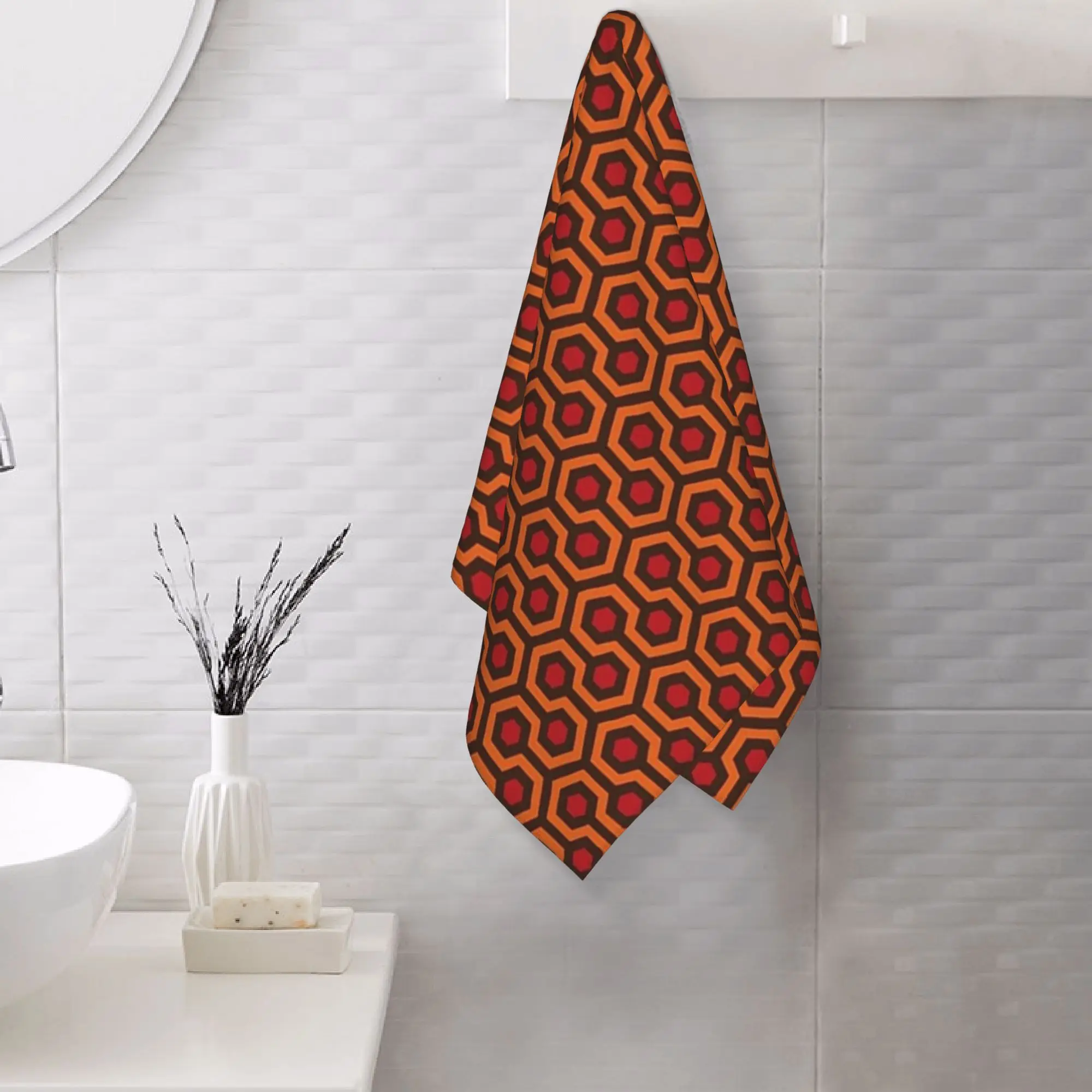 Custom The Overlook Hotel carpet Soft Face Towel Quick Dry Pool Bath Cotton Towels Absorbent