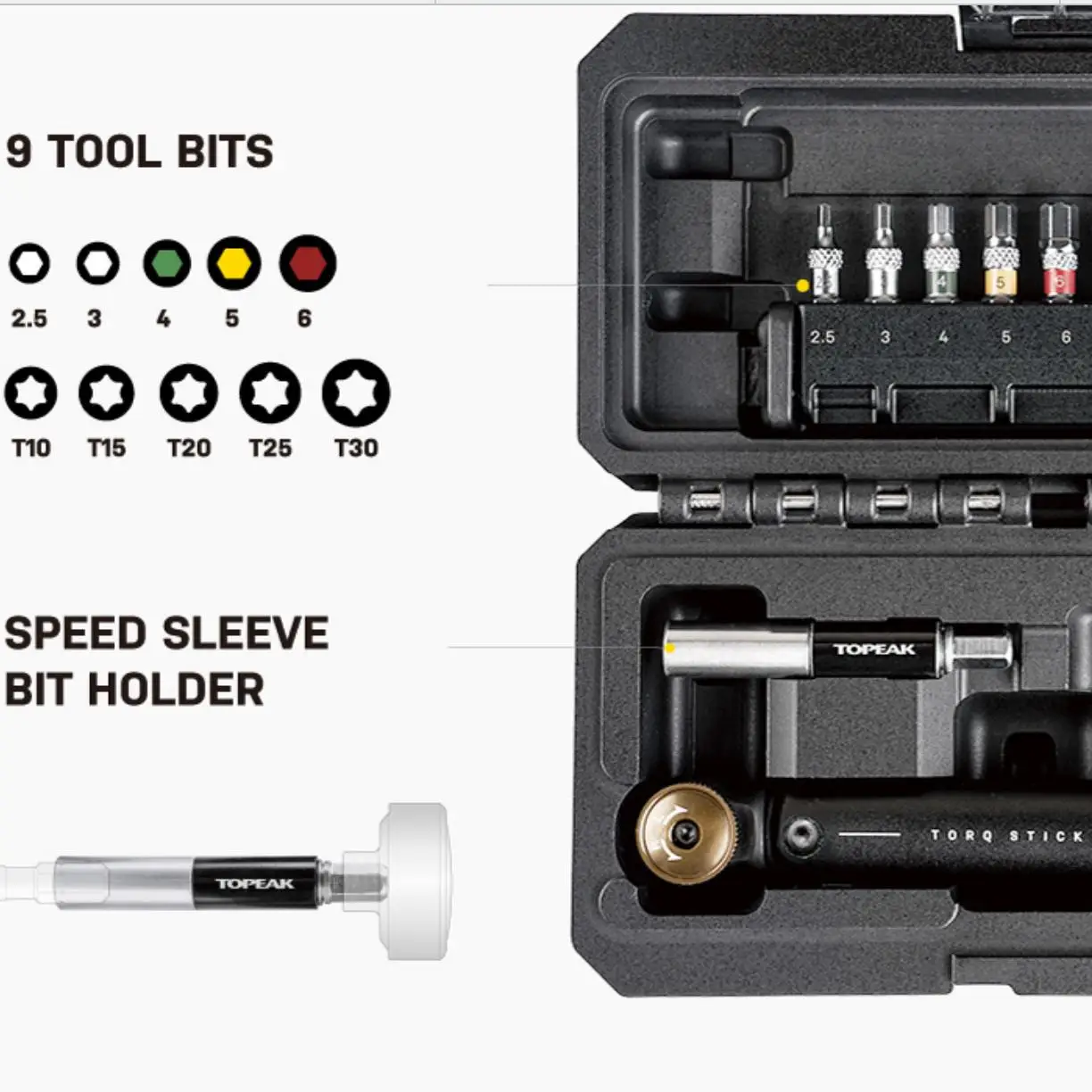 TOPEAK Pre Installed Torque Wrench Set Road Bike Mountain Bike Maintenance Tools TT2600(2-10NM) bike tool