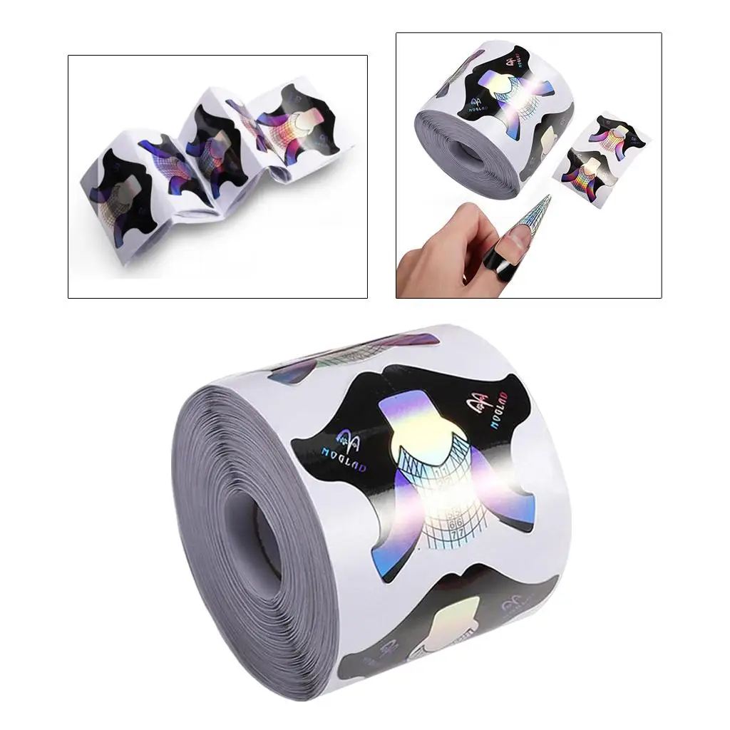 아크릴 네일 연장용 네일 페이퍼 폼 심포니 물고기 모양 접착 스티커 매니큐어 액세서리 팩 가정용