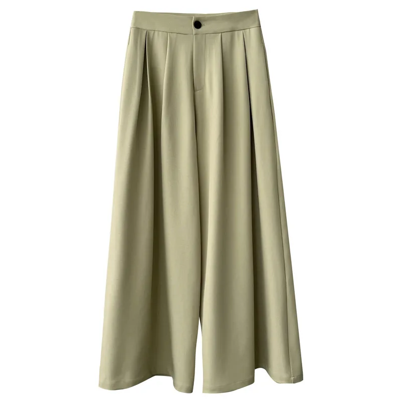 LIMO 2025 الخريف الشتاء عالية الخصر بنطال ذو قصة أرجل واسعة للنساء البوليستر تصميم أنيق مكتب ملابس غير رسمية عطلة السفر #6