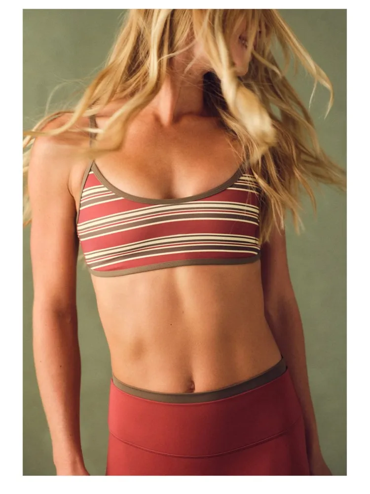 Summer Yoga Bra Women Color Blocking Sports Underwear Gym Top Shockproof Fitness Push Up Workout Sports Bra Yoga Crop Top